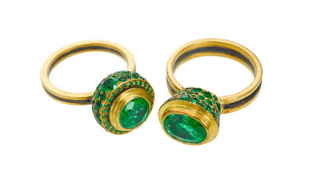 Judy Geib emerald rings