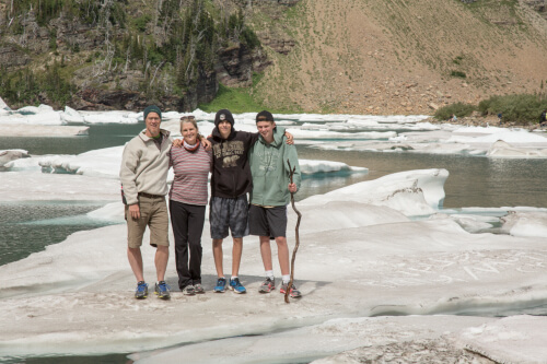 Family Road Trip: On an iceberg in the middle of Iceberg Lake in Glacier National Park | NextTribe
