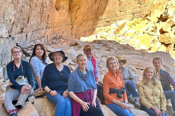 Group of women enjoying the attractions near Big Bend National Park. 