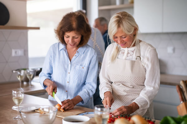 women cooking together