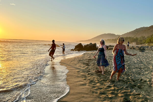 Silent disco on Troncones beach