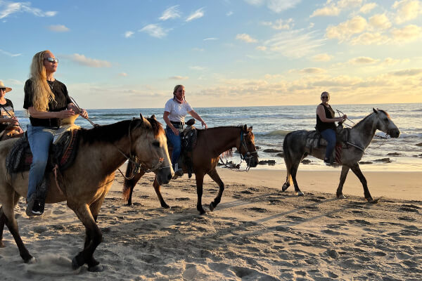 horseback riding on Troncones beach