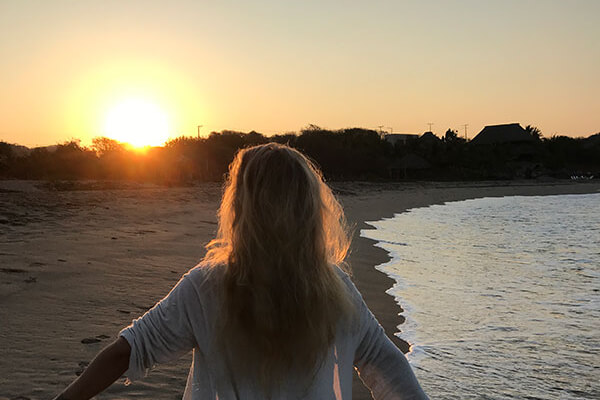 sunset on the beach